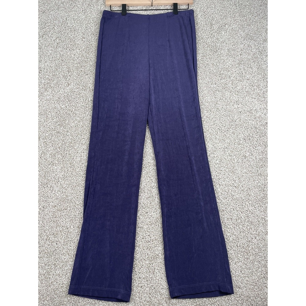 Chico's Travelers No Tummy Pants Size 0R Regular Midnight Violet Purple NWT